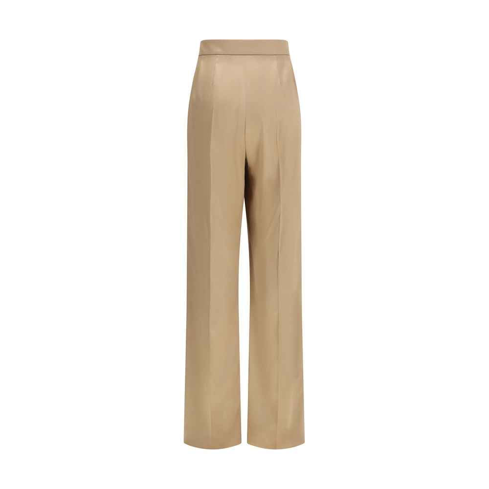 Valentino Beige Silk Dress Pants