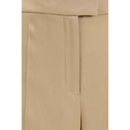 Valentino Beige Silk Dress Pants