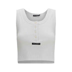 Dolce & Gabbana White Cotton Tank Tops