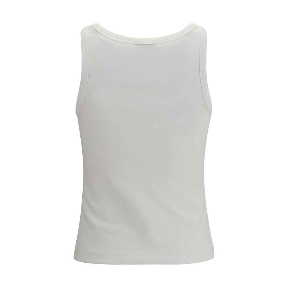 Kenzo White Cotton Sleeveles T-Shirt