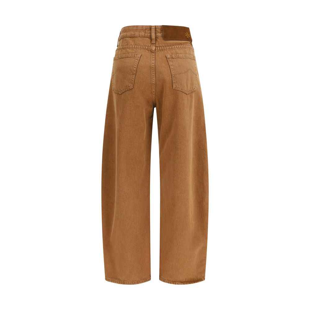Jacob Cohen Brown Cotton Relaxed Fit Jeans