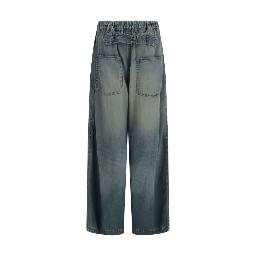 Maison Mihara Yasuhiro Blue Cotton Relaxed Fit Jeans