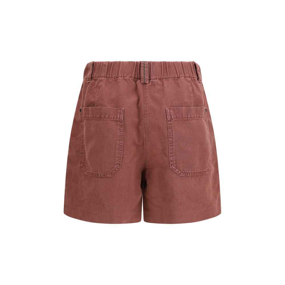 Brunello Cucinelli Brown Cotton Bermuda Shorts