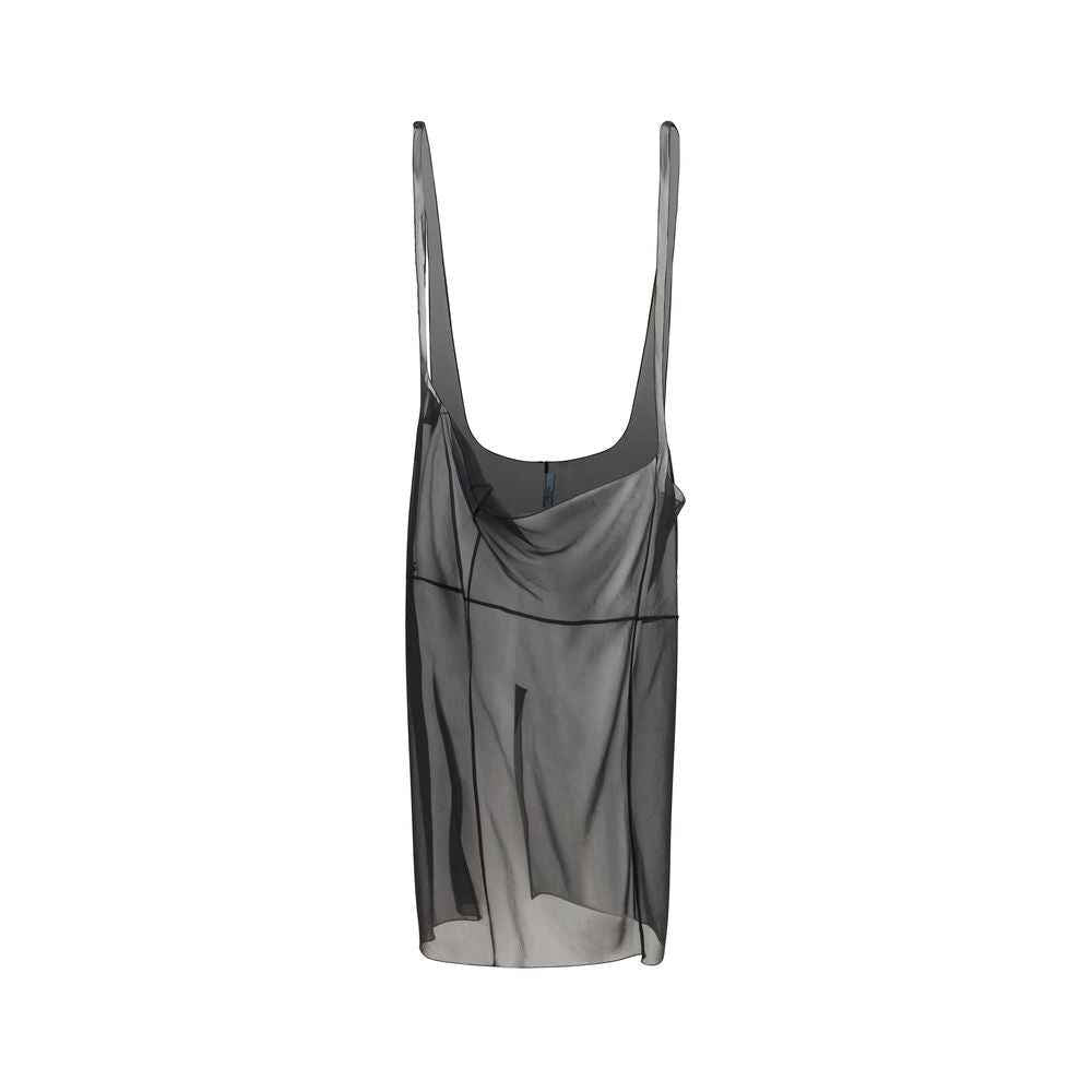 Prada Black Polyester Midi Skirt