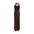 Staud Brown Acetate Casual Dress