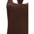Staud Brown Acetate Casual Dress