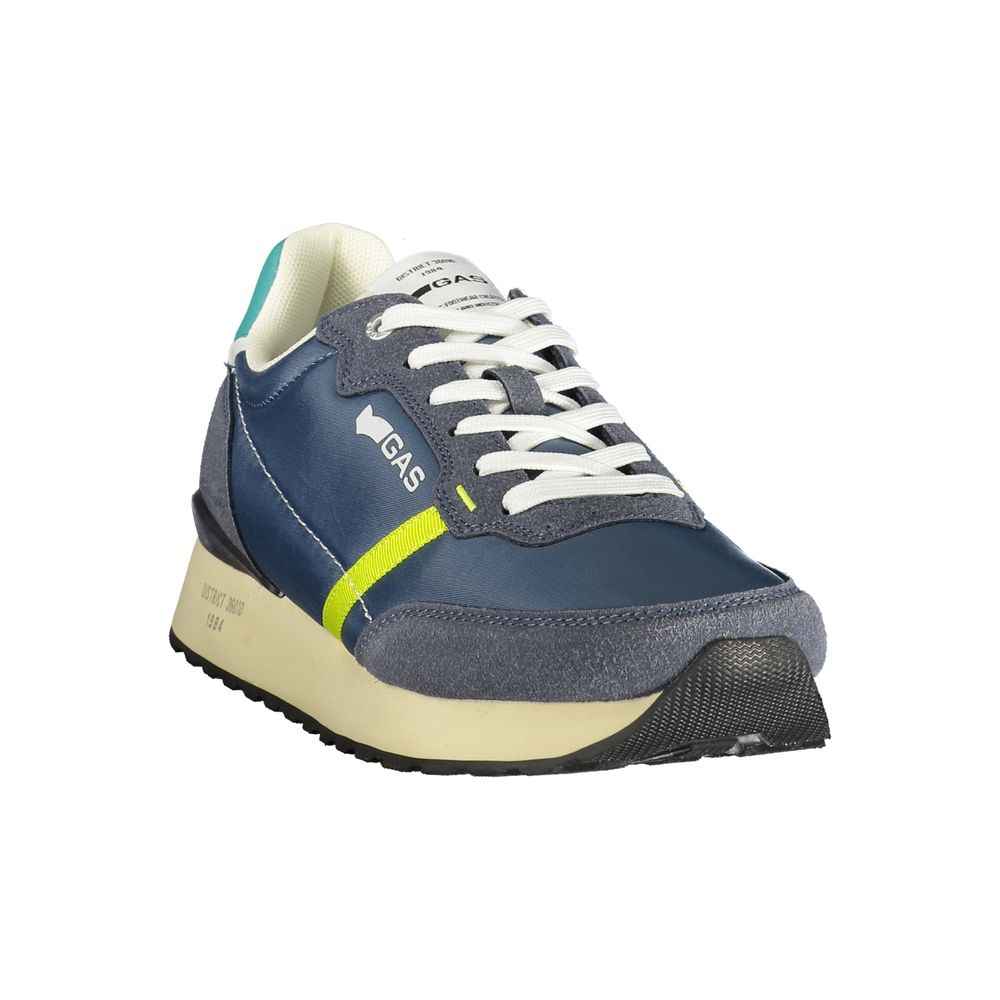 Gas Blue Polyester Men Sneaker