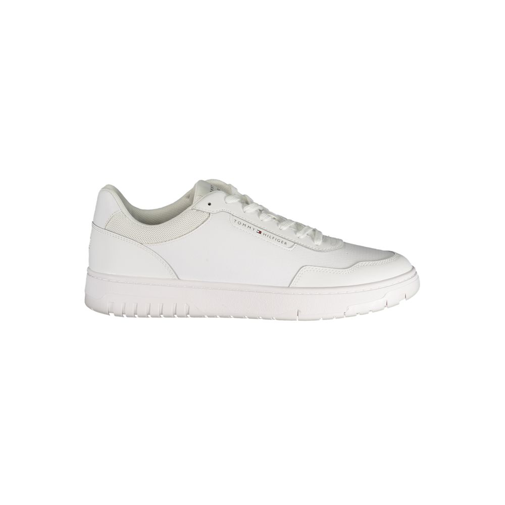 Tommy Hilfiger White Polyurethane Men Sneaker