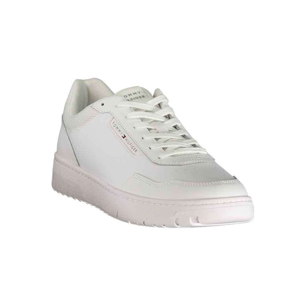 Tommy Hilfiger White Polyurethane Men Sneaker