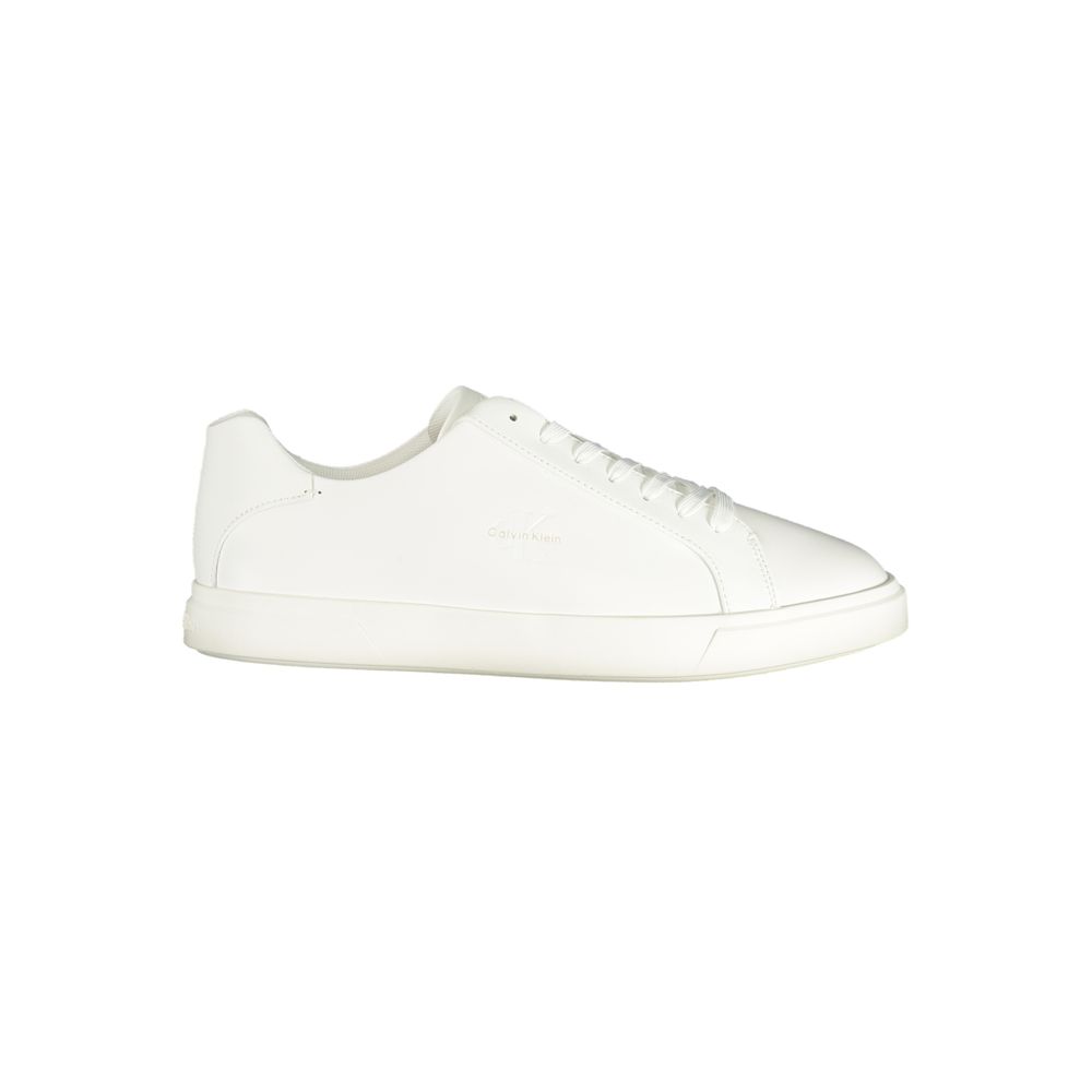Calvin Klein White Polyester Low Top Sneakers