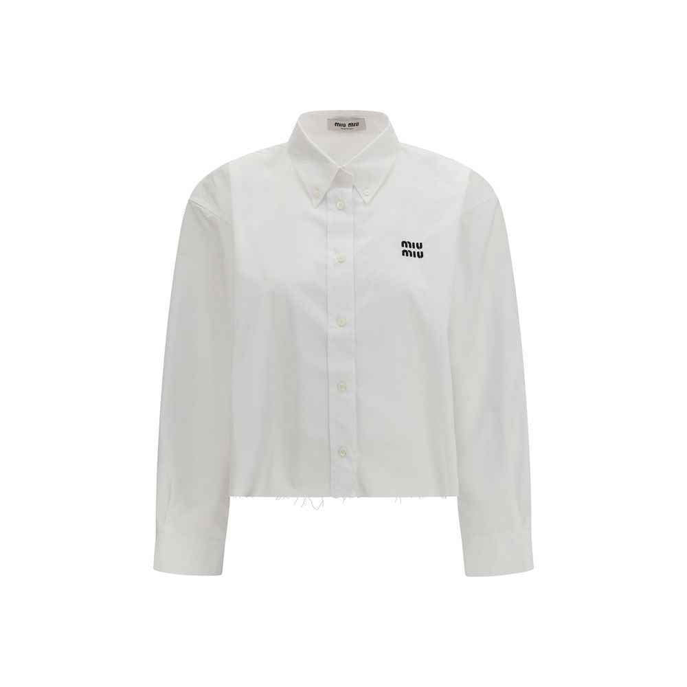 Miu Miu White Cotton Dress Shirt