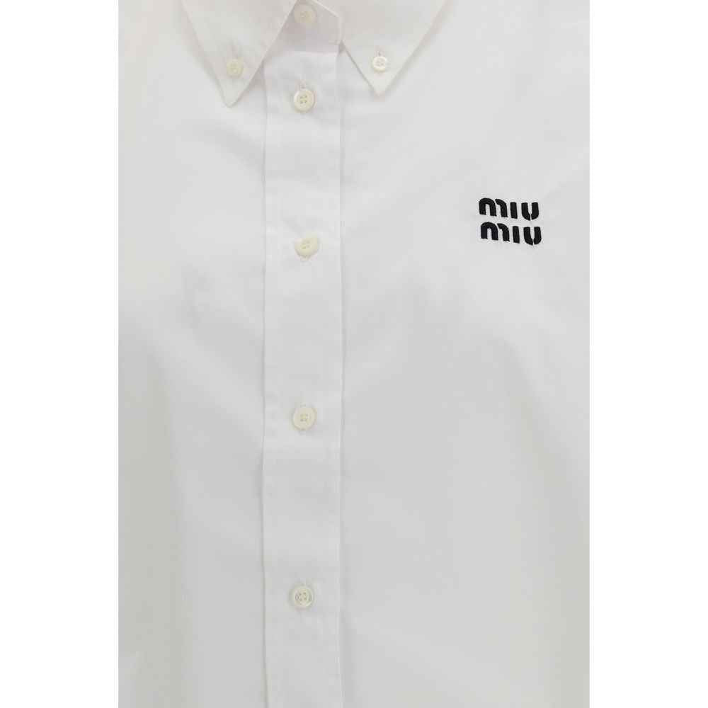 Miu Miu White Cotton Dress Shirt