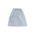 Prada Blue Silk Long Skirt