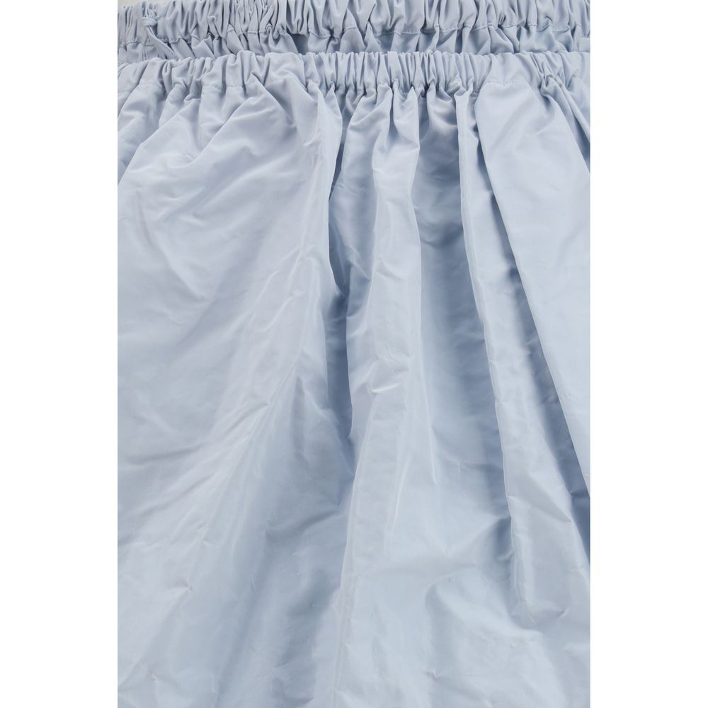 Prada Blue Silk Long Skirt