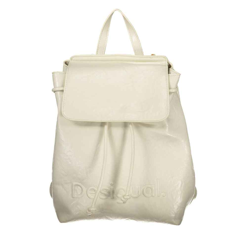 Desigual Ecru Polyurethane Women Backpack