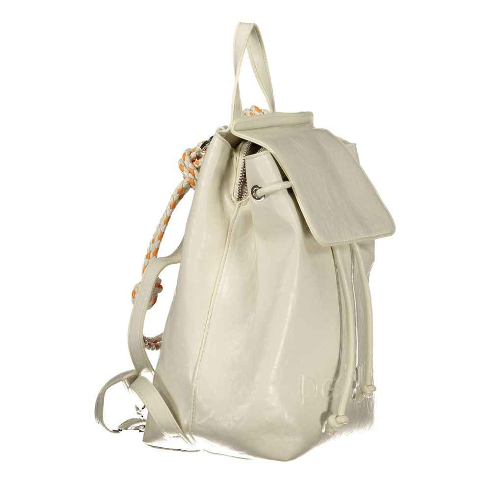 Desigual White Polyethylene Backpack