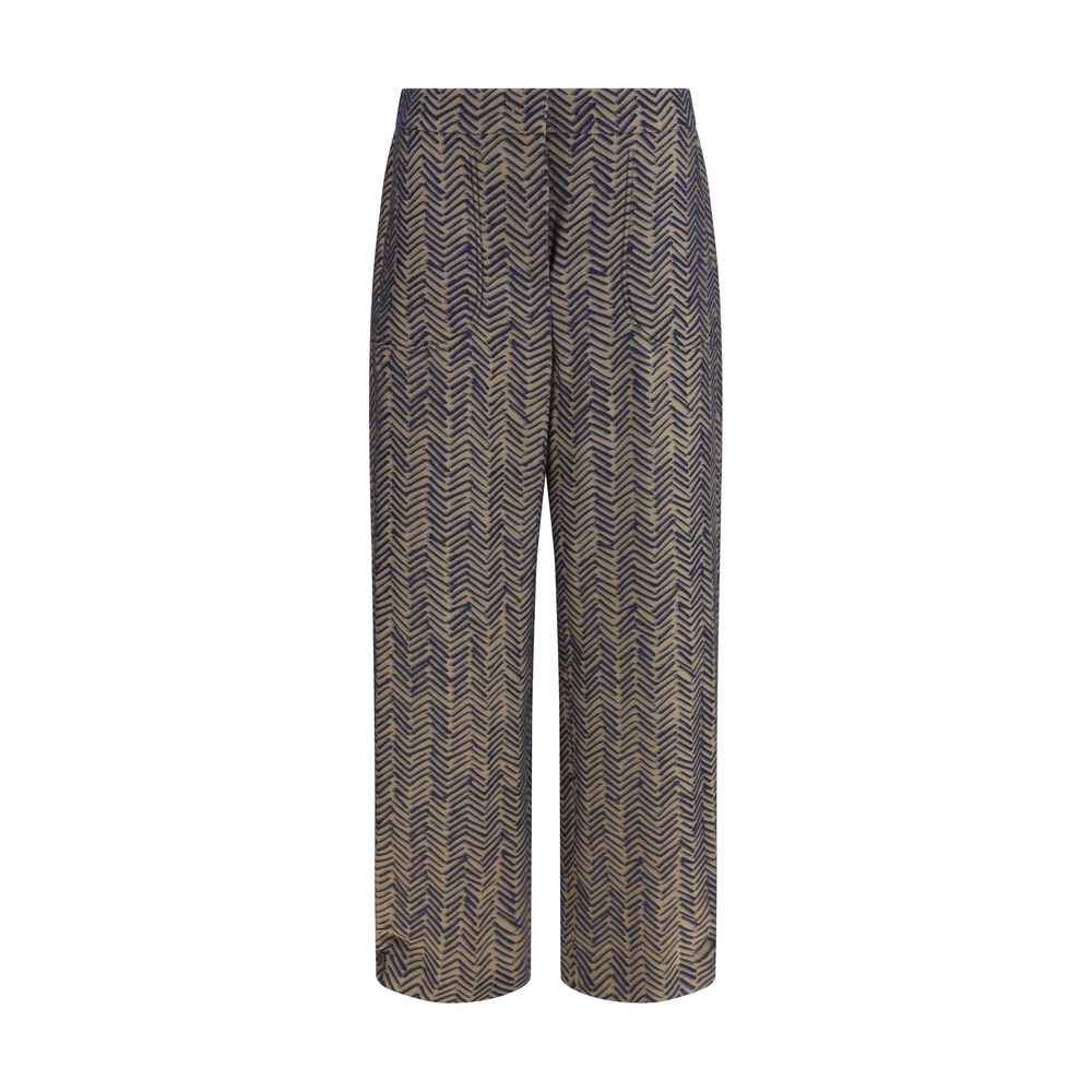 Giorgio Armani Brown Viscose Casual Pants