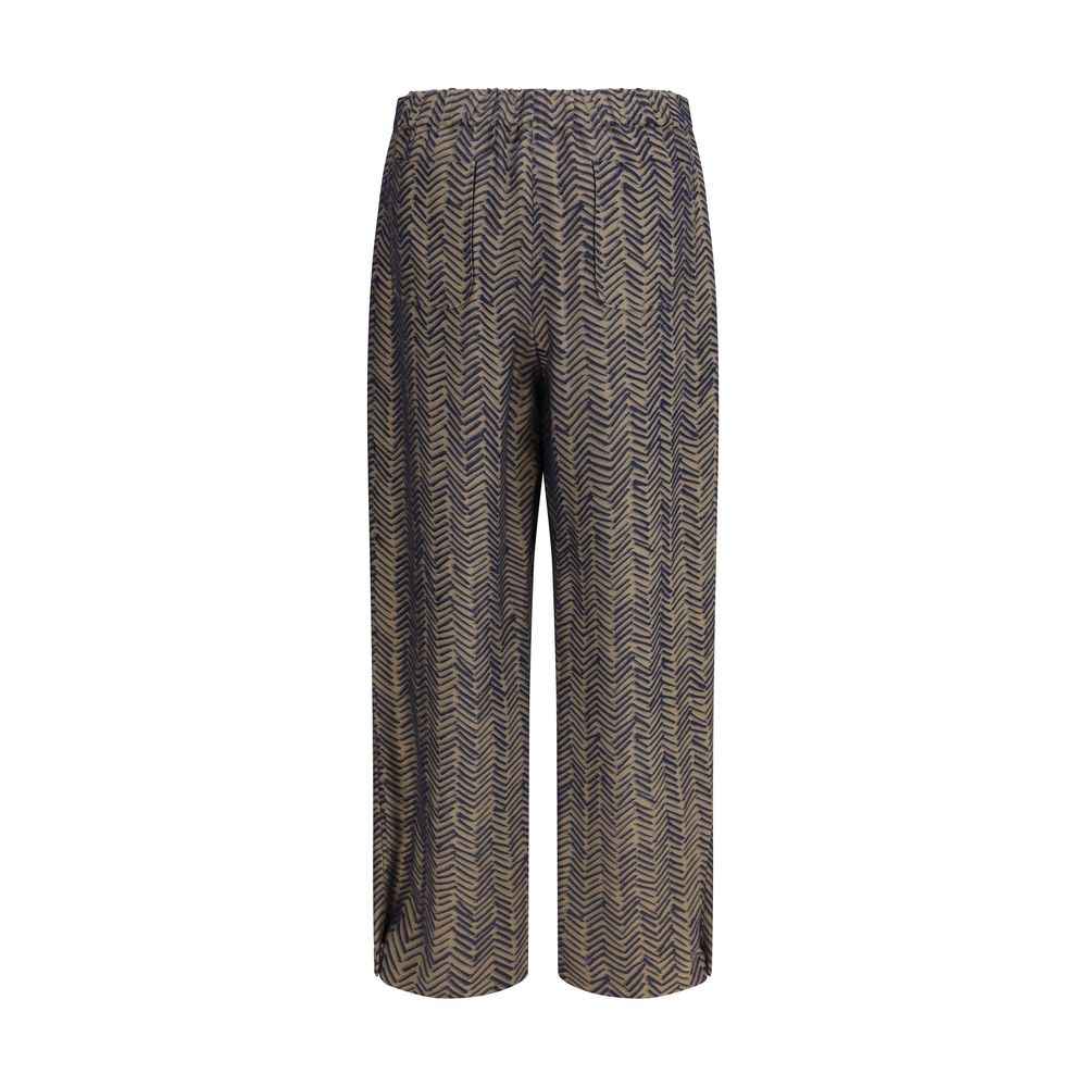 Giorgio Armani Brown Viscose Casual Pants