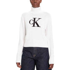 Calvin Klein Jeans White Cotton Turtleneck