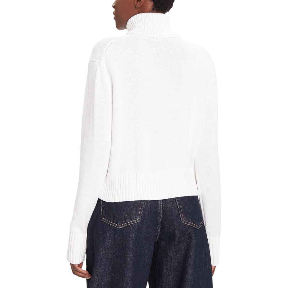 Calvin Klein Jeans White Cotton Turtleneck