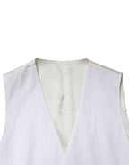 Dolce & Gabbana White SARTORIA Linen 2 Piece Men Formal Suit