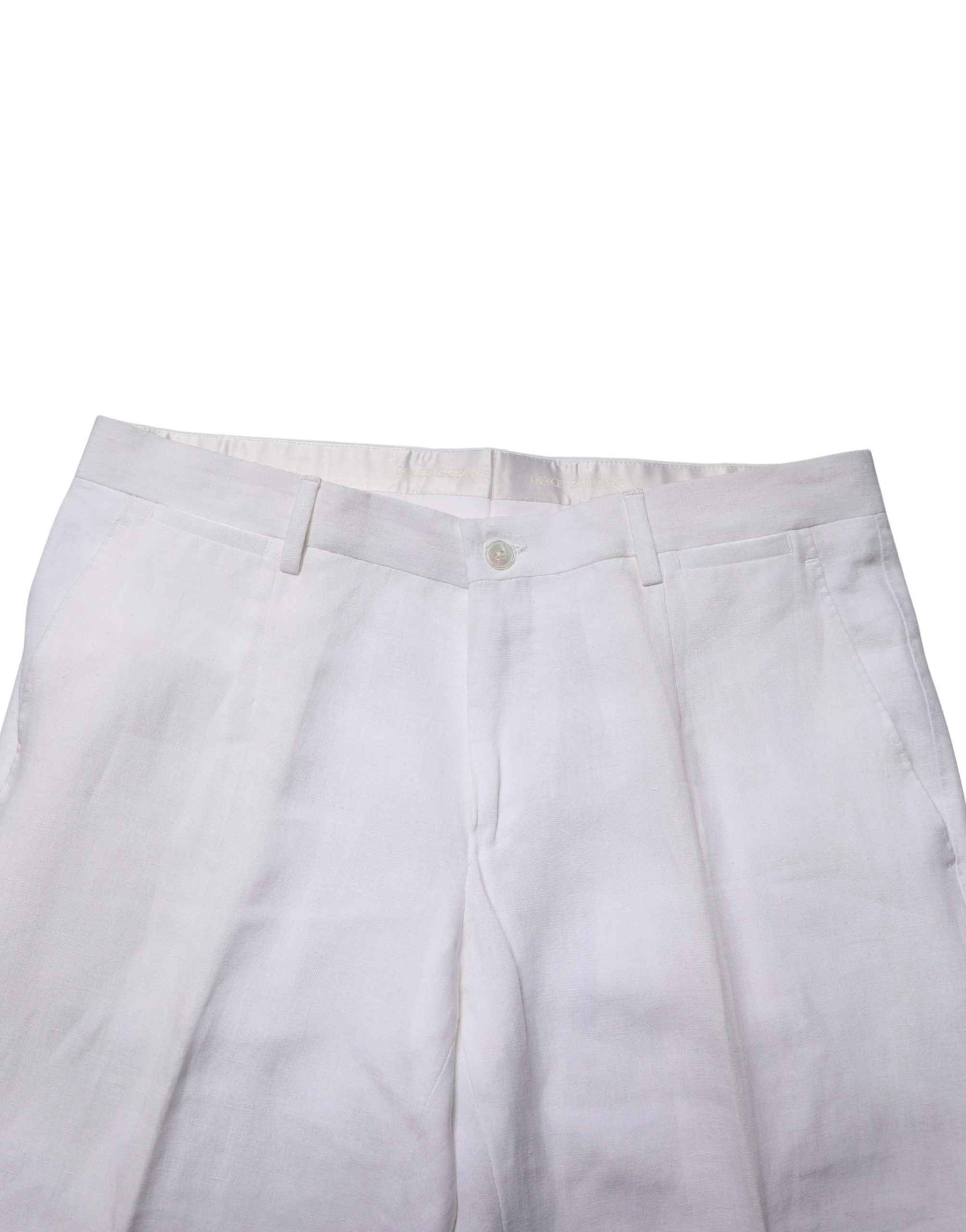 Dolce & Gabbana White SARTORIA Linen 2 Piece Men Formal Suit