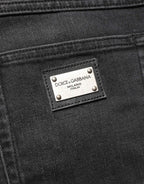 Dolce & Gabbana Black Cotton Stretch Regular SkinnyDenim Jeans
