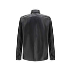 Dolce & Gabbana Black Leather Dress Shirt