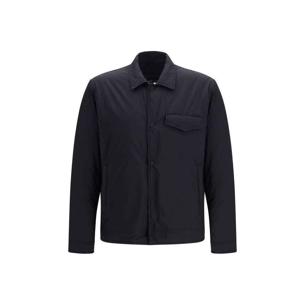 Herno Black Nylon Coat