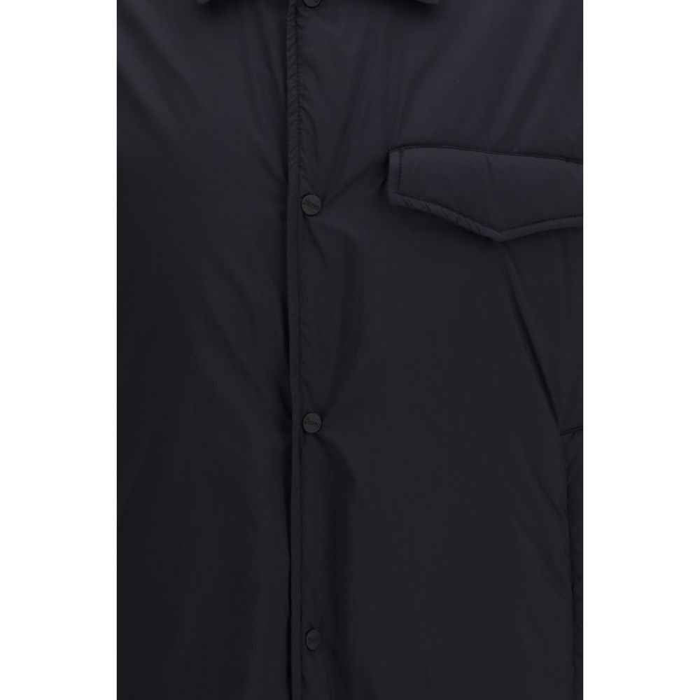 Herno Black Nylon Coat