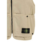 Stone Island Beige Cotton Sleveless Jacket