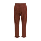 Brunello Cucinelli Bordeaux Cotton Casual Pants