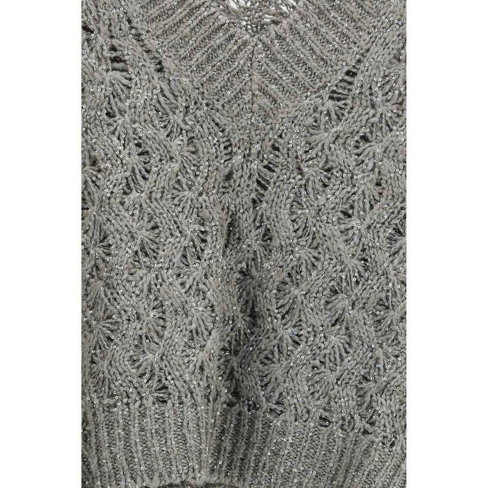 Brunello Cucinelli Bicolor Silk Sweatshirt