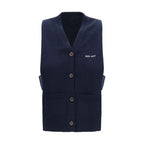 Miu Miu Blue Cashmere Sleeveles Sweater