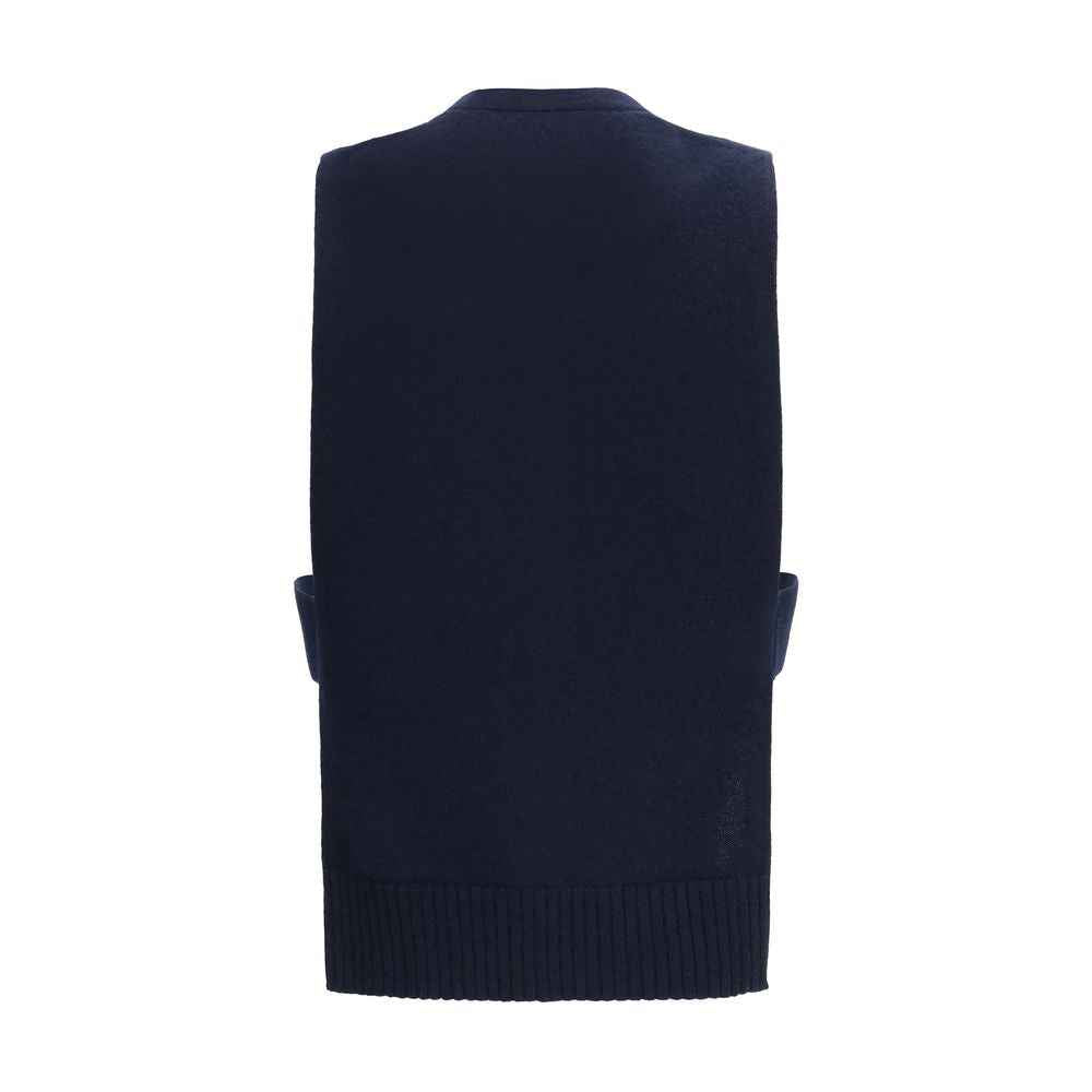 Miu Miu Blue Cashmere Sleeveles Sweater