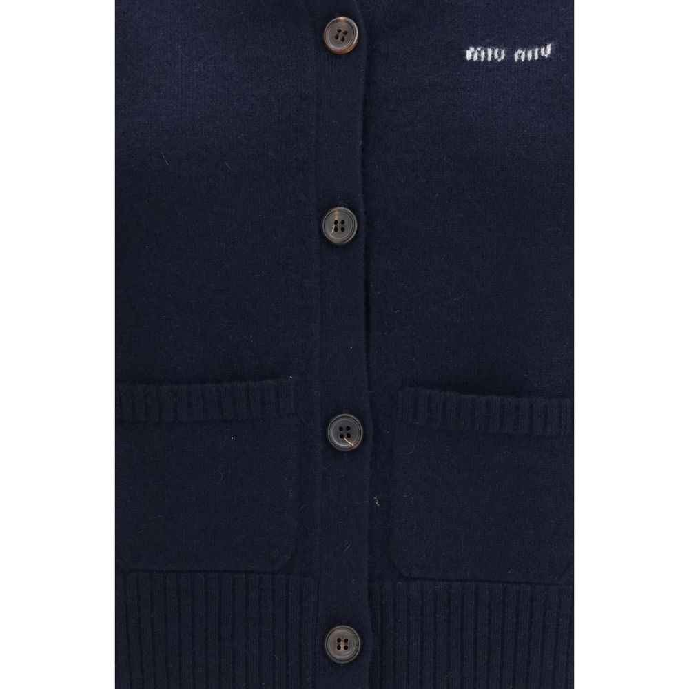 Miu Miu Blue Cashmere Sleeveles Sweater