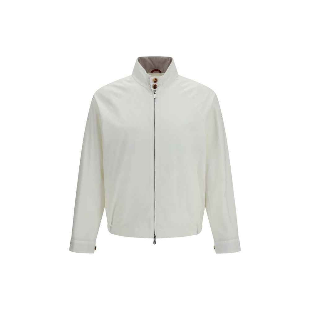 Brunello Cucinelli White Cotton Full-Length Jacket