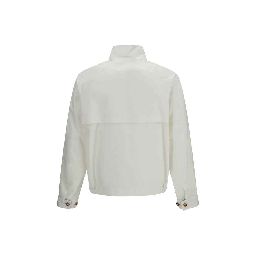 Brunello Cucinelli White Cotton Full-Length Jacket
