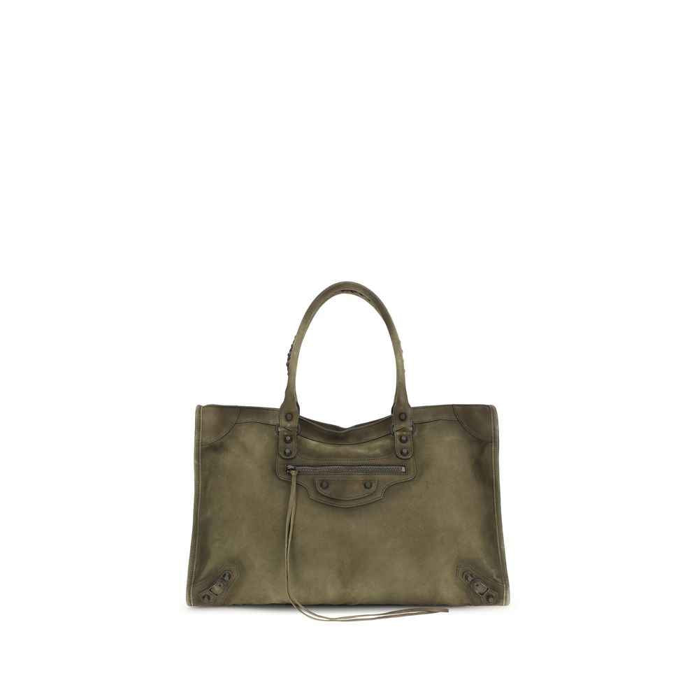 Balenciaga Bicolor Calf Leather Bos Taurus Shoulder Bag