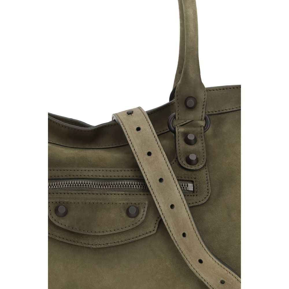 Balenciaga Bicolor Calf Leather Bos Taurus Shoulder Bag