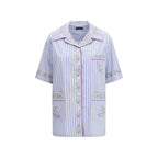 Dolce & Gabbana Blue Cotton Pattern Shirt