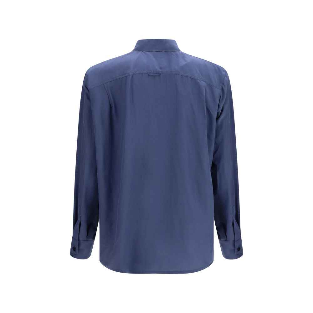 Saint Laurent Blue Viscose Dress Shirt