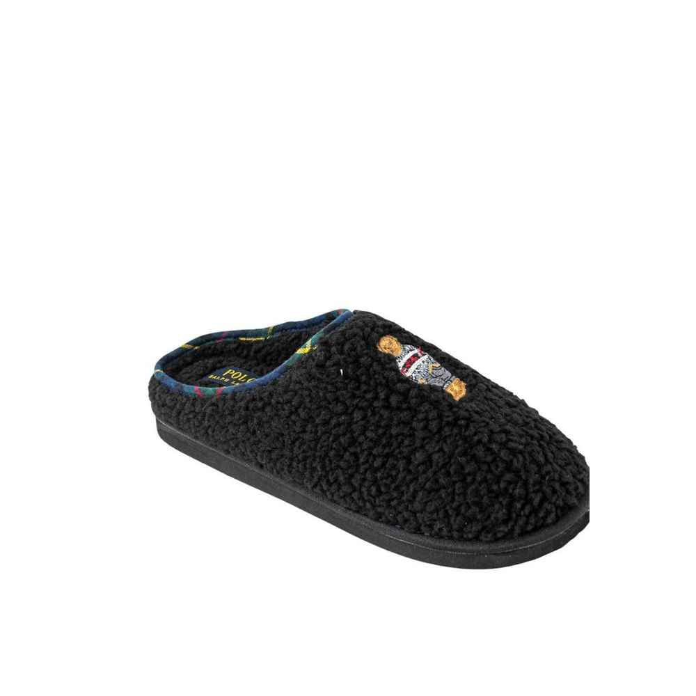 Ralph Lauren Black Cotton Slippers
