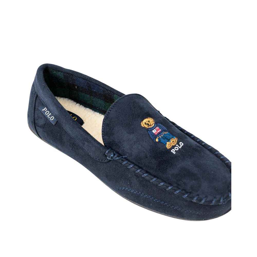 Ralph Lauren Blue Faux Fur Slippers
