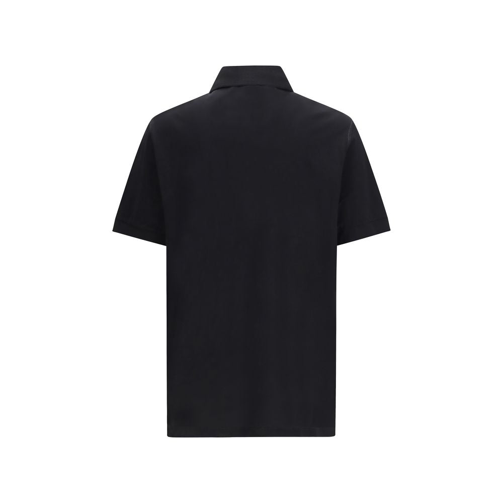 Dolce & Gabbana Black Cotton Polo Shirt