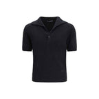 Dolce & Gabbana Black Cotton Polo Shirt