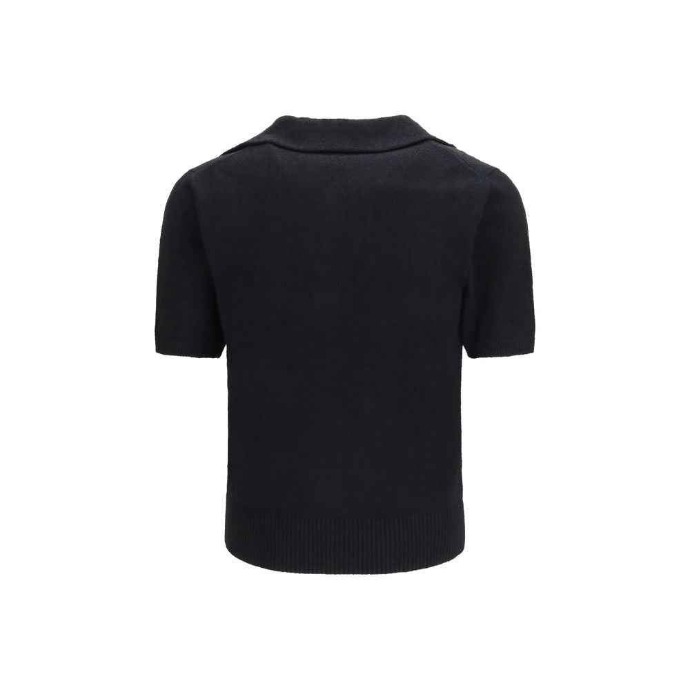 Dolce & Gabbana Black Cotton Polo Shirt