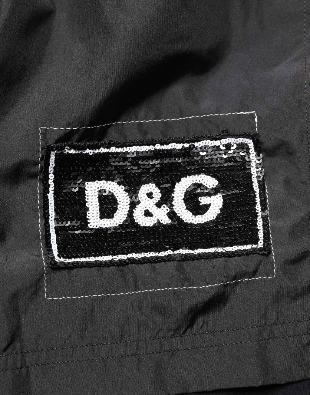 Dolce & Gabbana Black Polyester Drawstring Men Shorts Swimwear