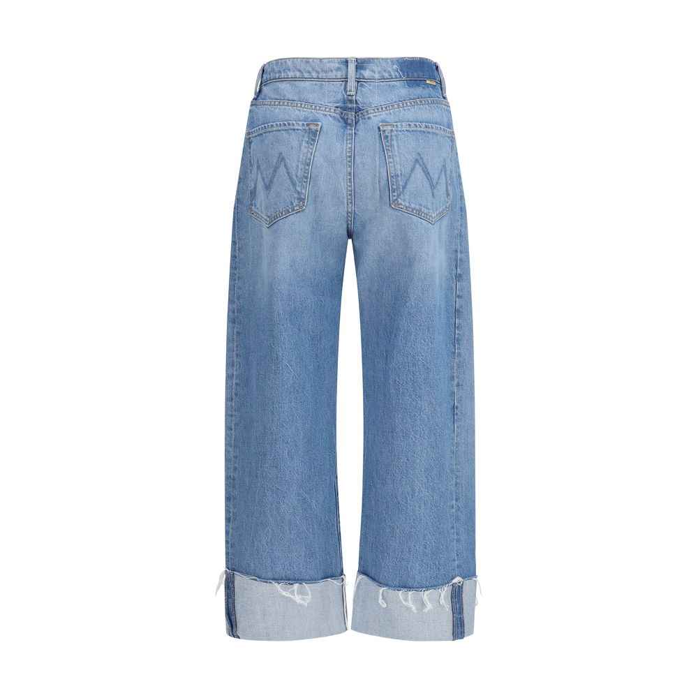 Mother Denim Blue Cotton Cropped Jeans