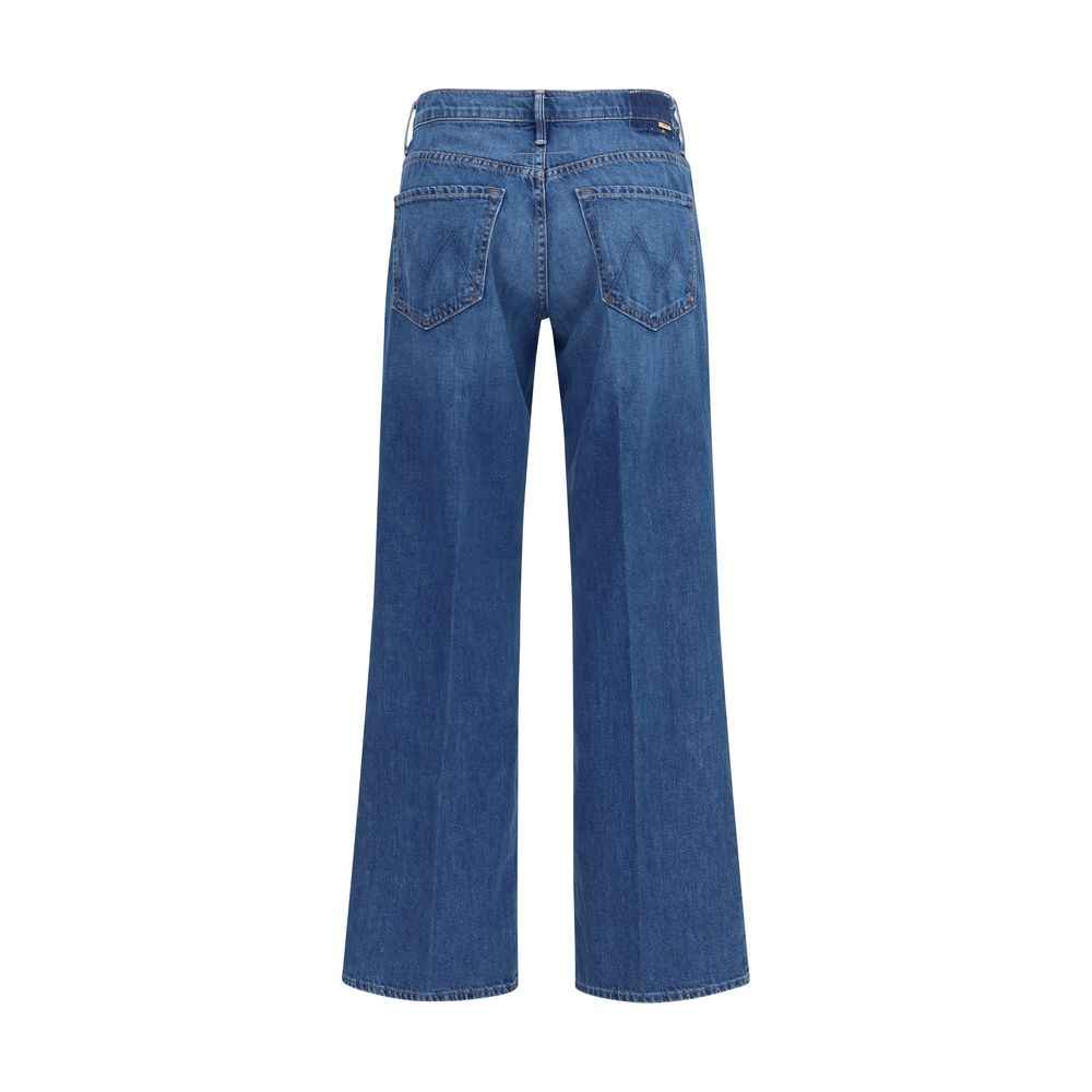 Mother Denim Blue Cotton Relaxed Fit Jeans
